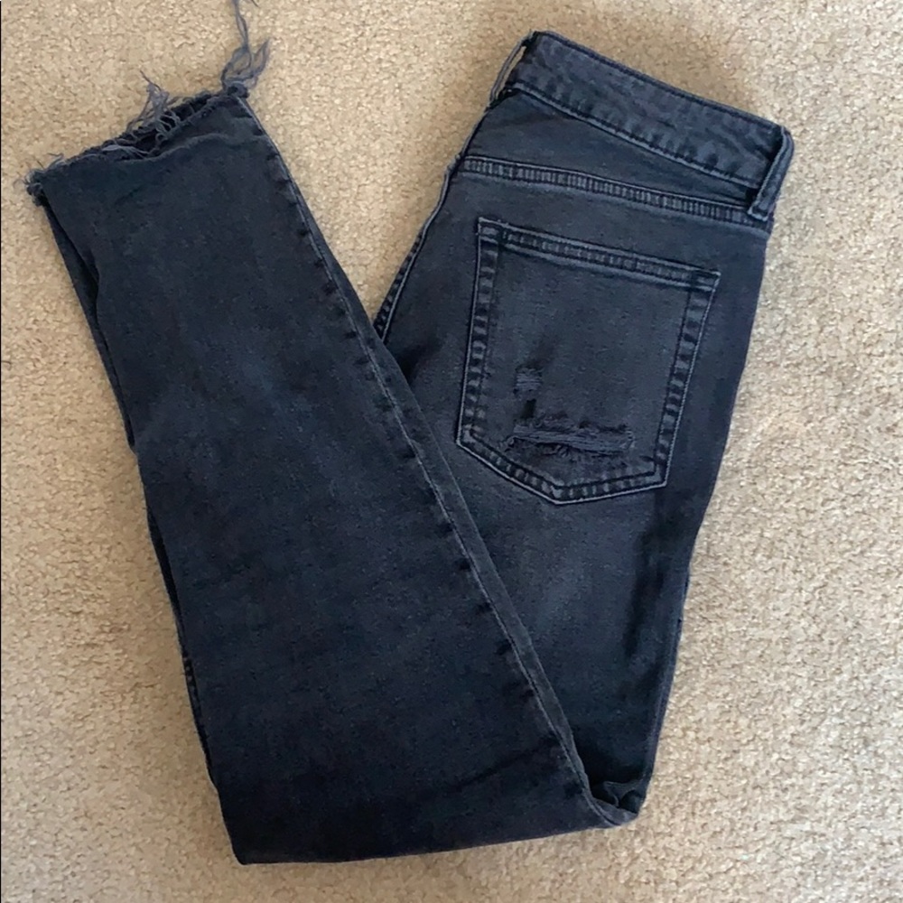 Black Straight Leg Jeans